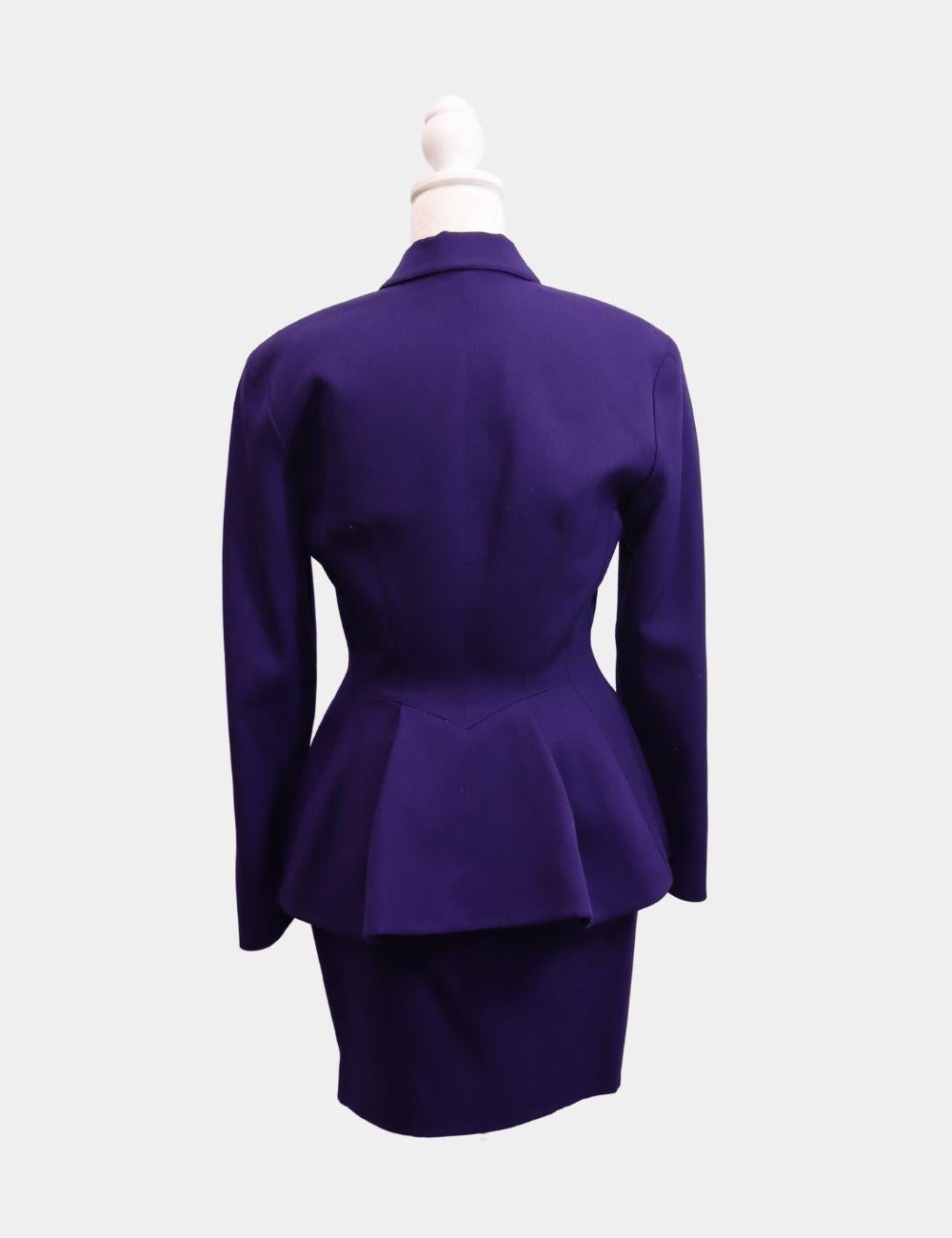 Mugler Vintage Twin Set in lana misura FR 36 in vendita 1