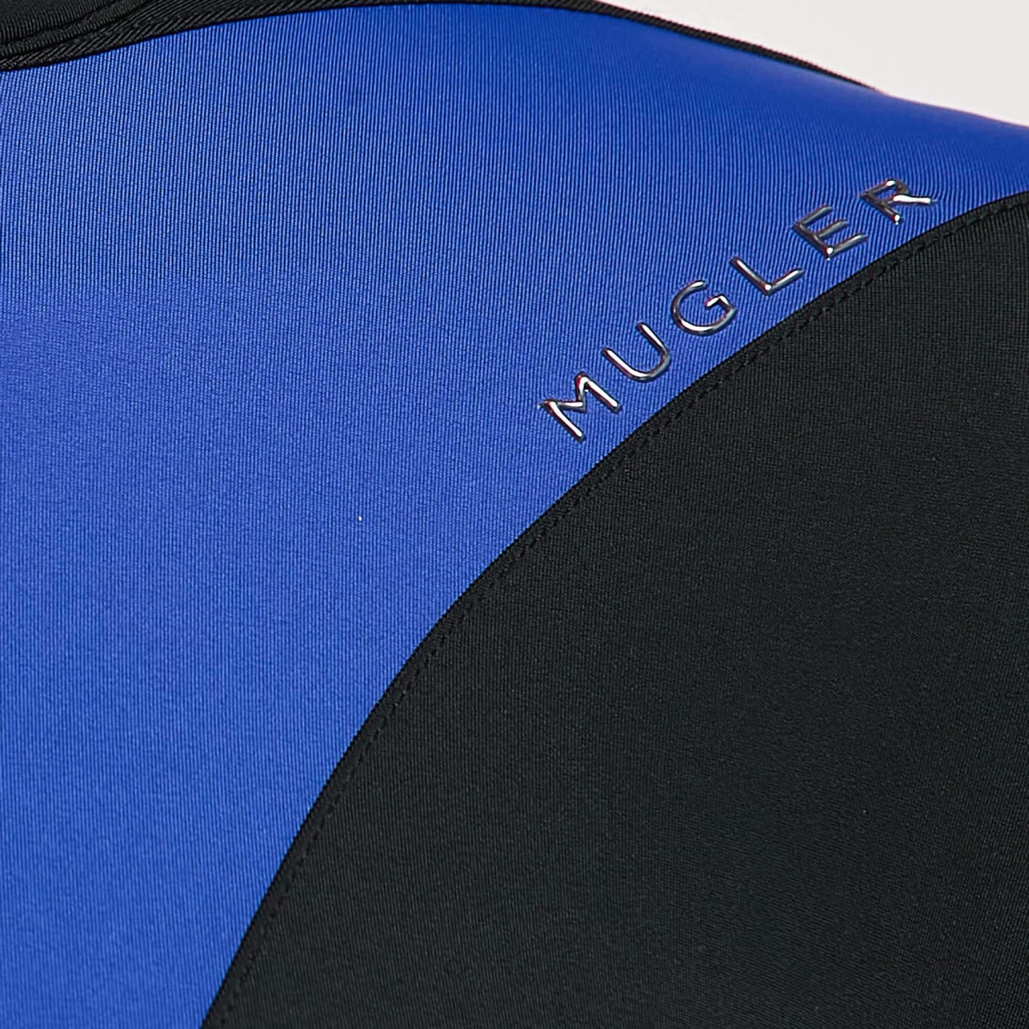Mugler x H&M Mini abito a maniche intere in jersey a pannelli multicolor XS In condizioni buone a Dubai, Al Qouz 2