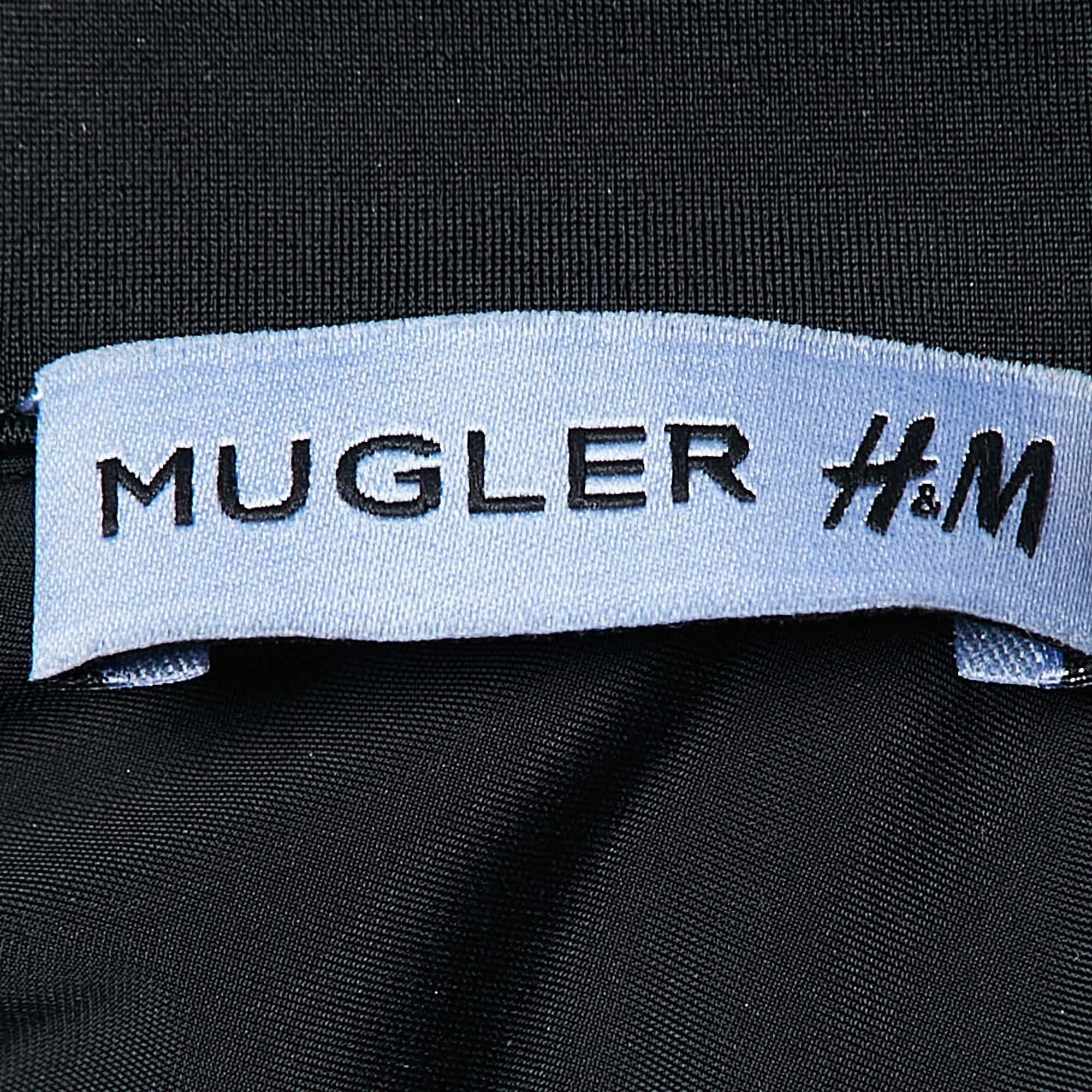 Donna Mugler x H&M Mini abito a maniche intere in jersey a pannelli multicolor XS