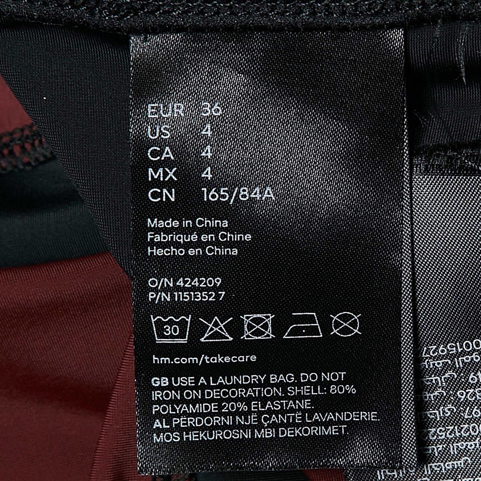 Mugler x H&M Mini abito a maniche intere in jersey a pannelli multicolor XS 1