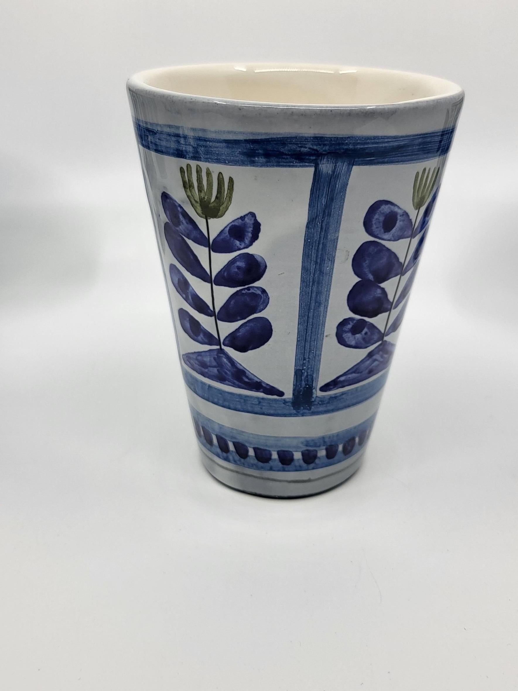 Stile provenzale Tazze Roger Capron en céramique Francaise 1970 French Riviera Vallauris lot de 6 in vendita