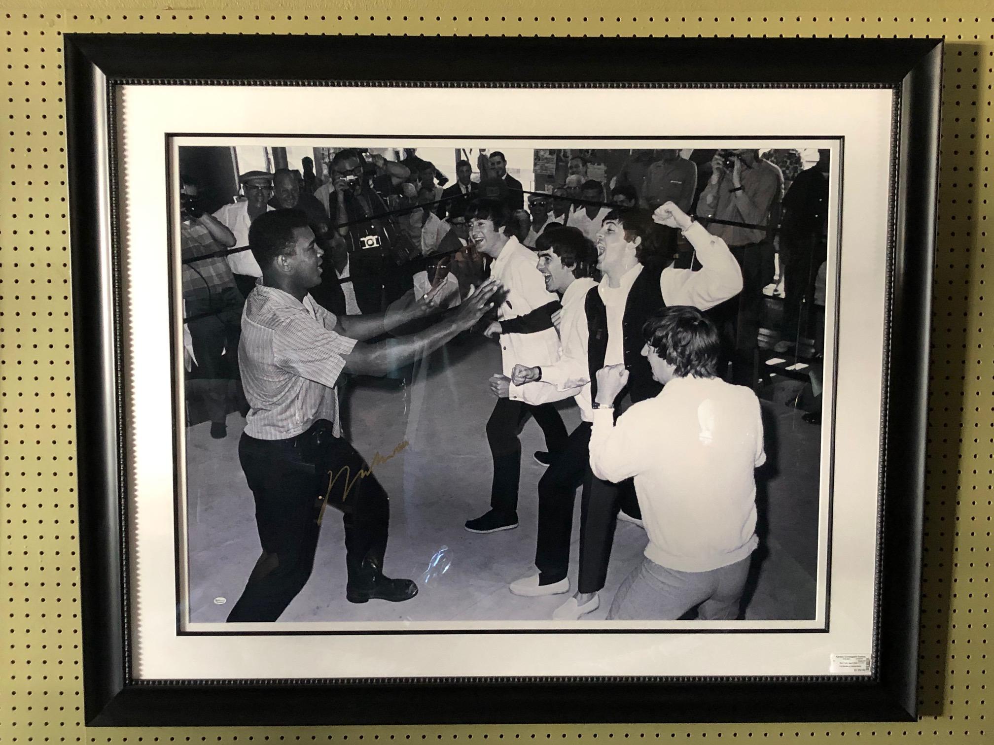 Muhammad Ali Featuring the Beatles Signed Autographed Print COA 2