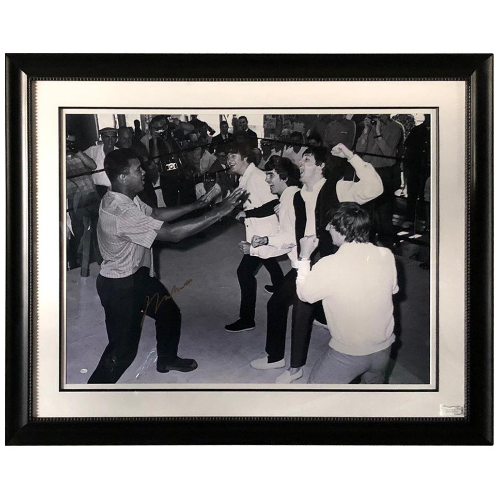Muhammad Ali Featuring the Beatles Signed Autographed Print COA