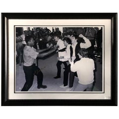 Used Muhammad Ali Featuring the Beatles Signed Autographed Print COA
