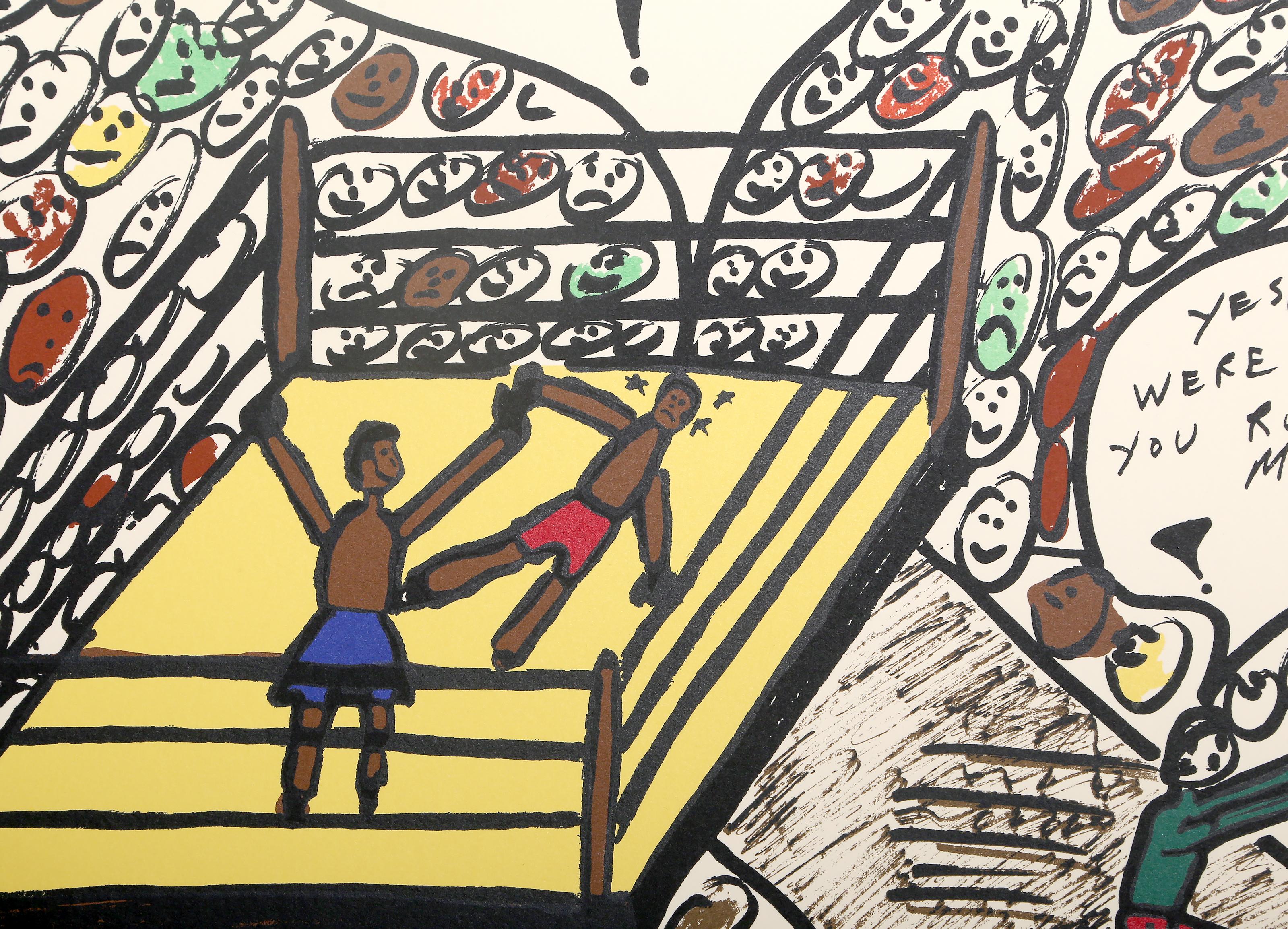 Sting Like a Bee, serigrafia pop art di Muhammad Ali alias G&T. in vendita 1