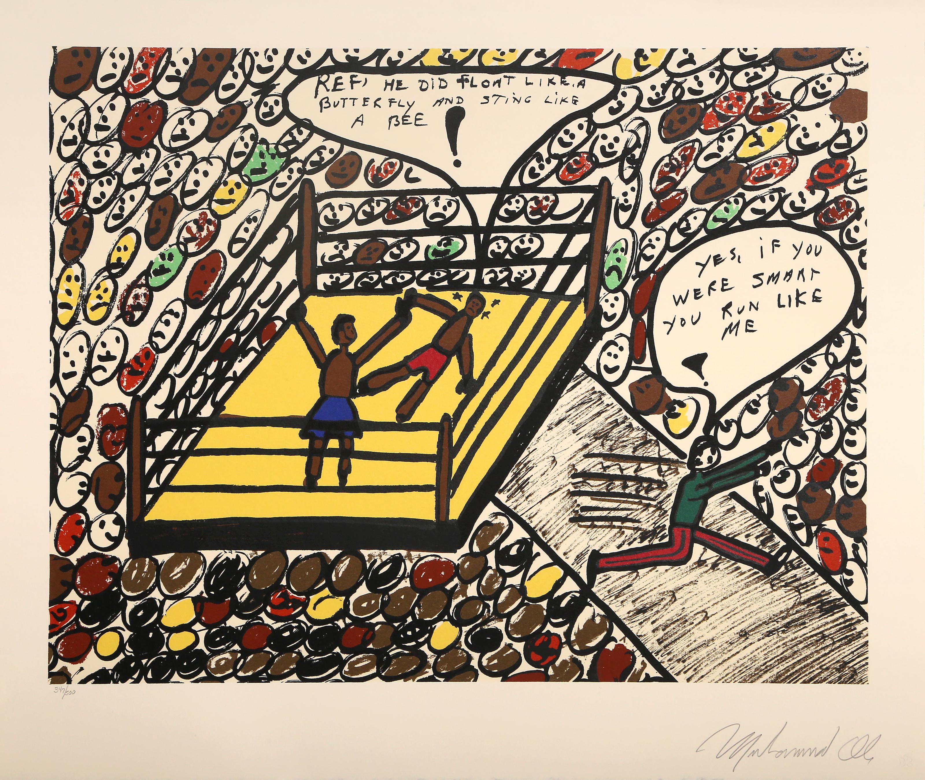 Sting Like a Bee, serigrafia pop art di Muhammad Ali alias G&T. in vendita 2