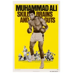 'Muhammad Ali: Skill, Brains and Guts' Original US One Sheet Movie Poster, 1975