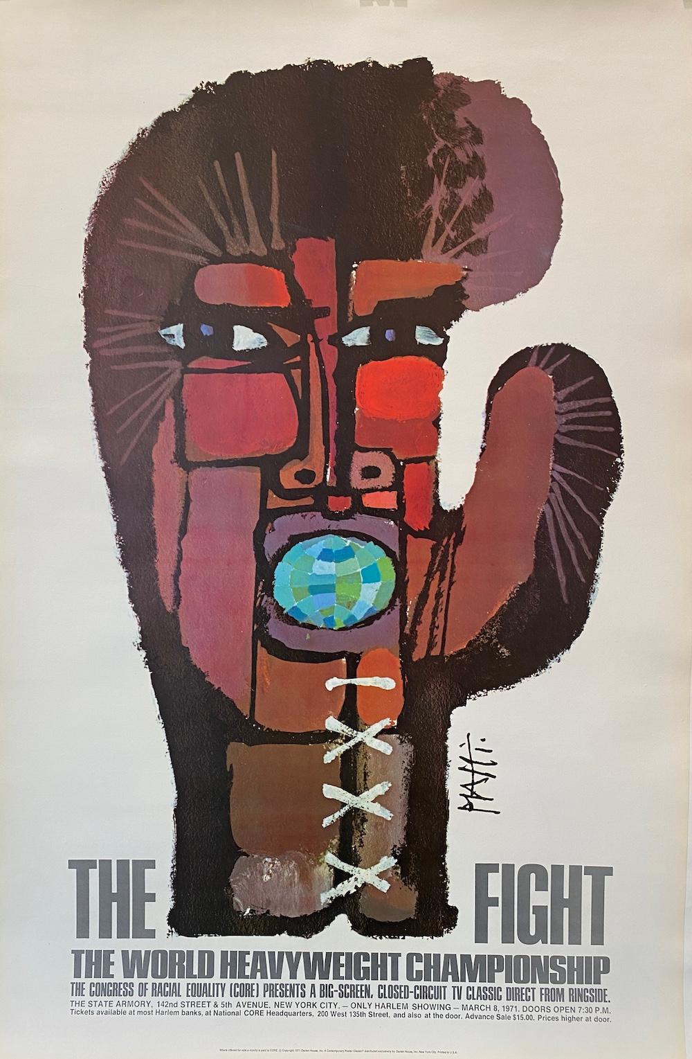 Muhammad Ali 'THE WORLD HEAVYWEIGHT CHAMPIONSHIP' Original Vintage Poster, 1971

Cette affiche est une création astucieuse de l'affichiste suisse Piatti, représentant Muhammad Ali lorsqu'il participait au championnat du monde des poids lourds, le