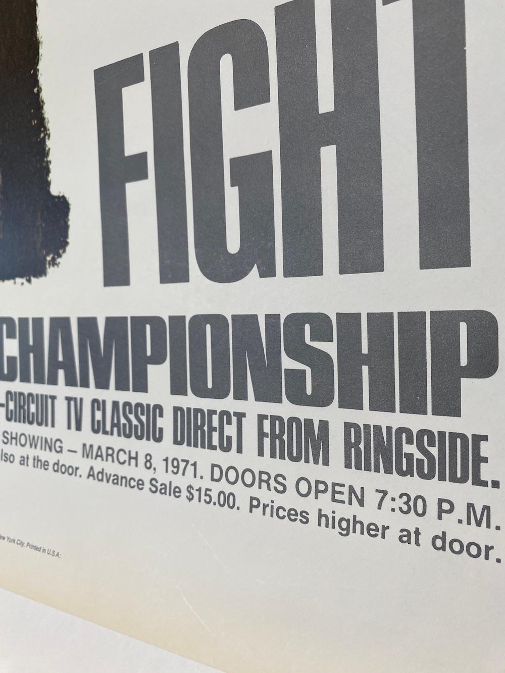 Fin du 20e siècle Muhammad Ali 'THE WORLD HEAVYWEIGHT CHAMPIONSHIP' Original Vintage Poster, 1971