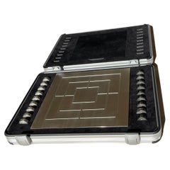 Mühle aus Sterlingsilber im Spielekoffer