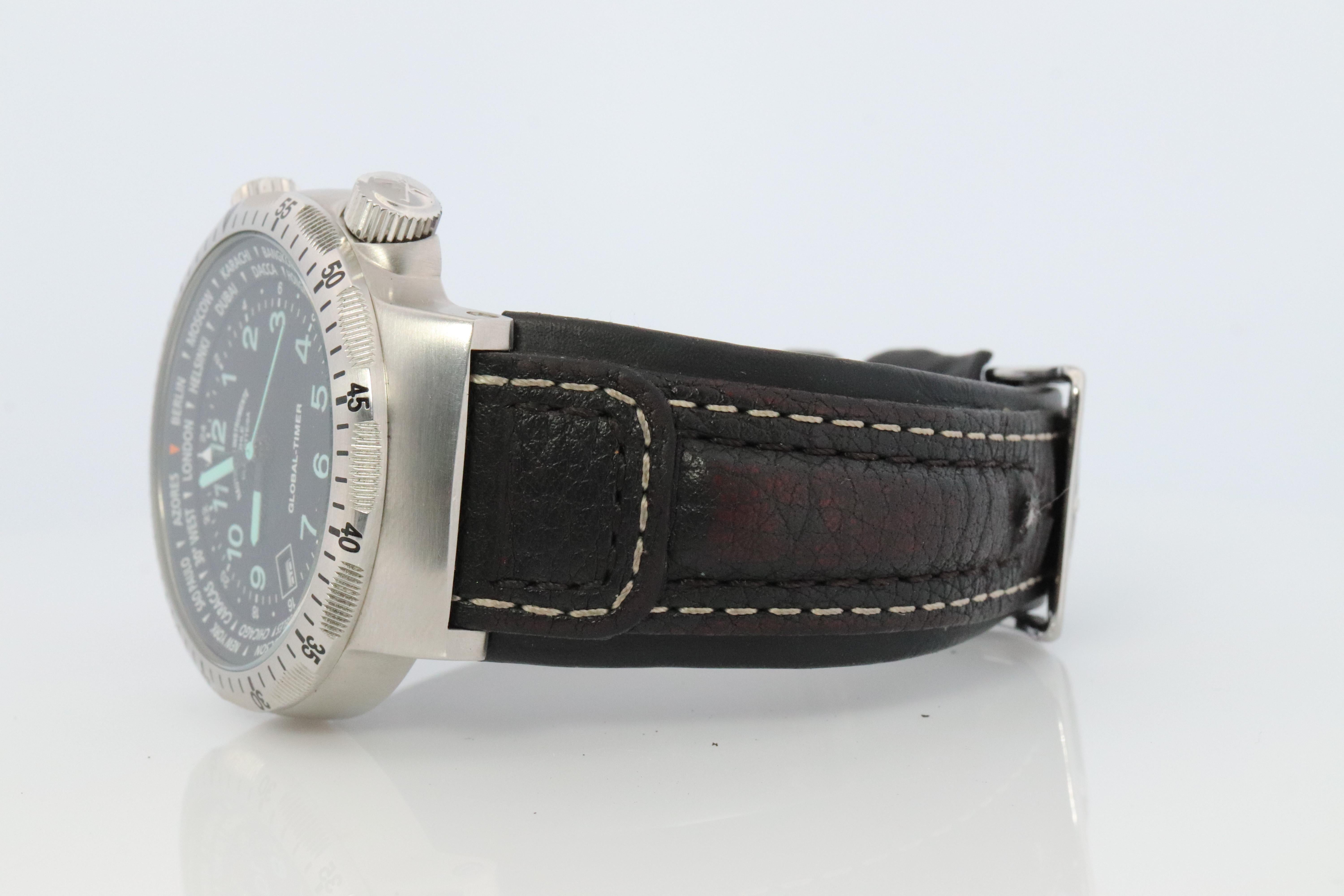 Muhle Glashutte Global Timer Watch. M1-41-13 Lufthansa Cargo Mens Watch. For Sale 1