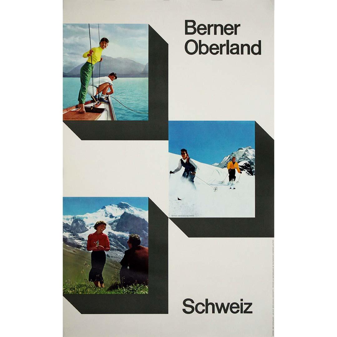 Original-Reiseplakat Berner Oberland Schweiz, ca. 1950