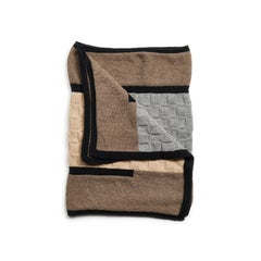 Muhu Brown Gray Pure Alpaca Scarf Hand Knitted In Peru By Women Artisans