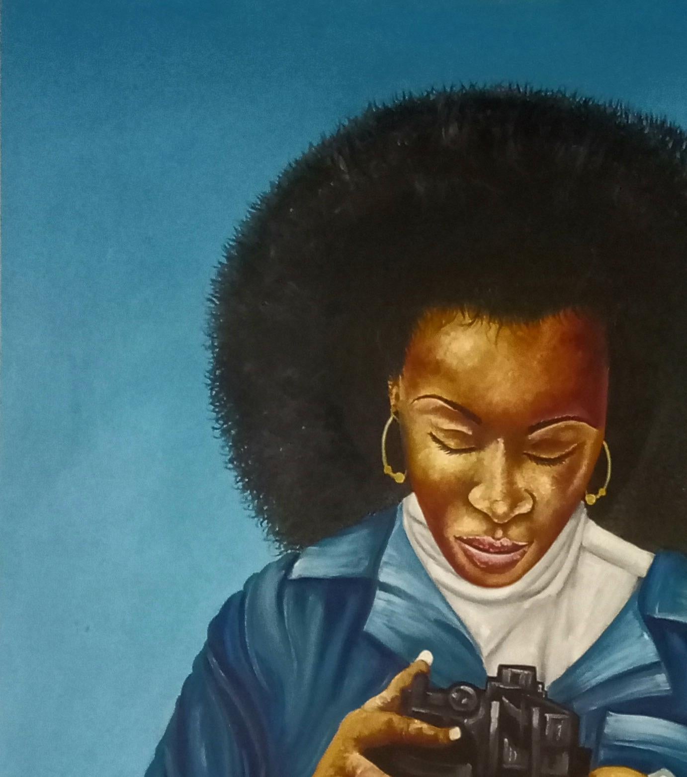 La force d'une femme - Painting de Muideen Abdulkadir