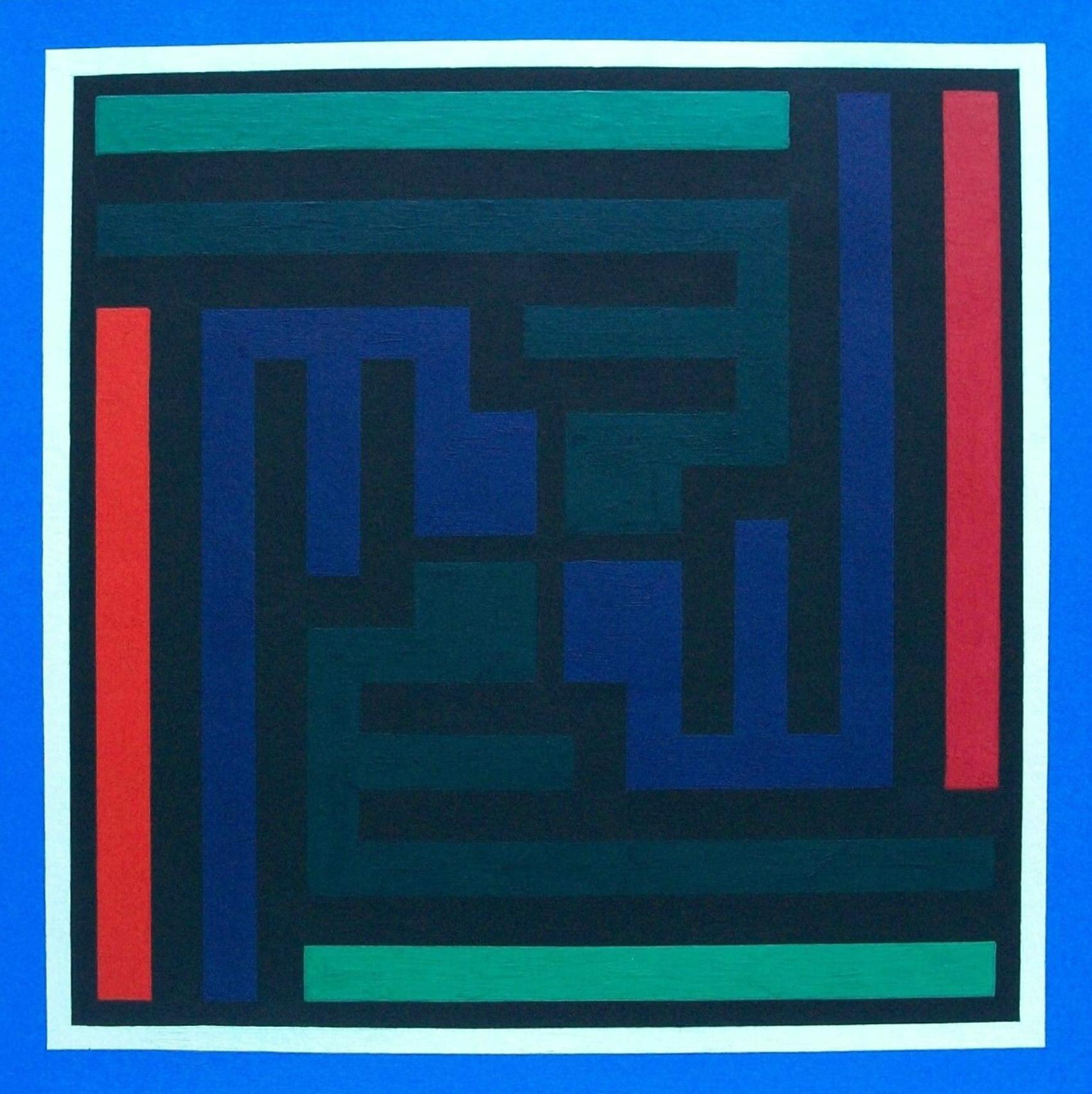 MUIN HASAN - 'Allah' - Mid-Century Modern gouache painting on watercolor paper - extraordinary quality and composition - signed/titled and dated - unframed - Canada - circa 1977.

Excellent condition - no loss - no damage - no restoration - ready