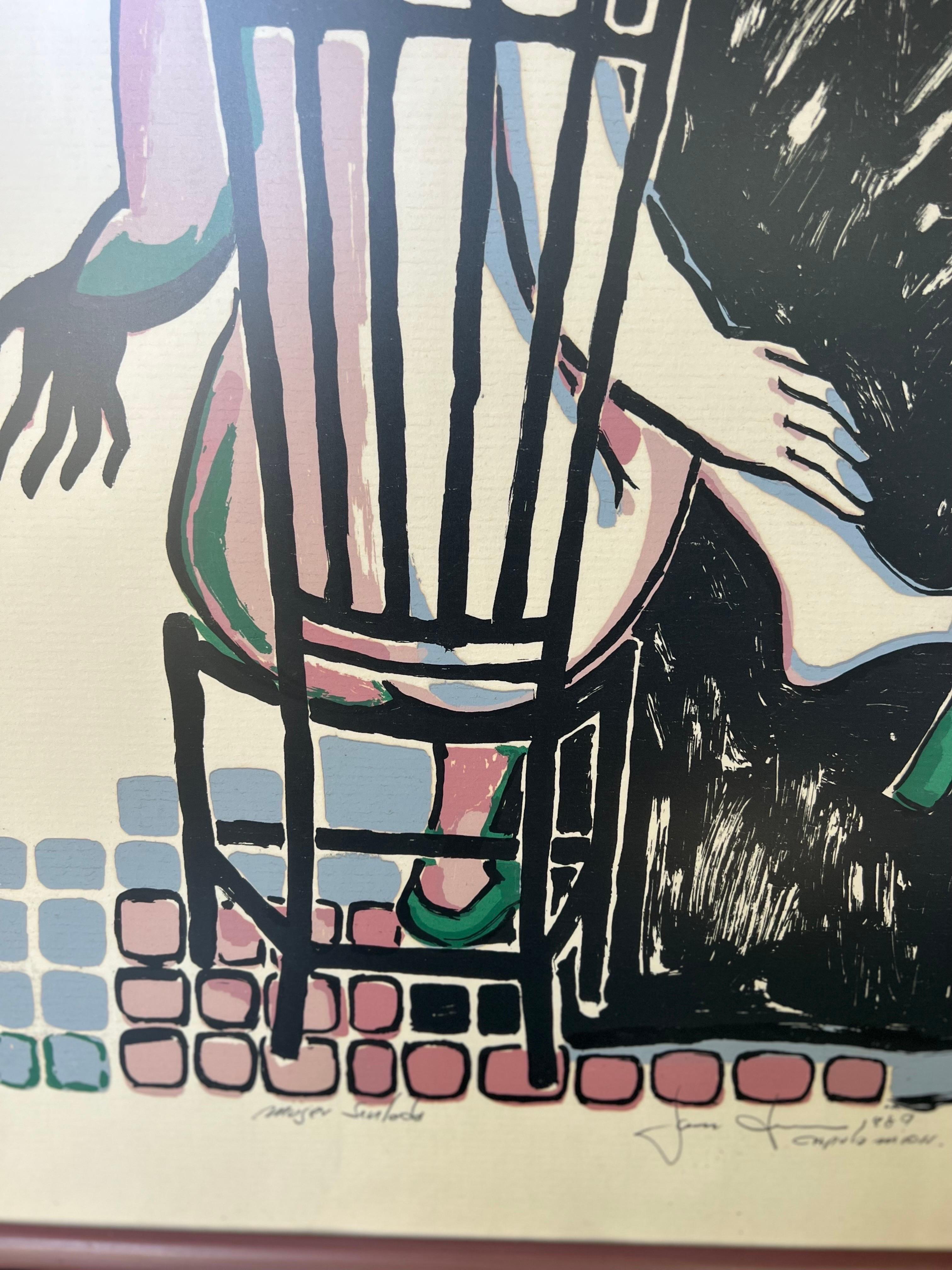 „Mujer Sentada“ von Juan Torres Calderon im Zustand „Relativ gut“ im Angebot in San Pedro Garza Garcia, Nuevo Leon