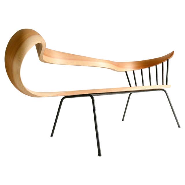 Asian Style Rocking Chair Low rocking Chair Japanese Modern Style Bentwood Chair at 1stDibs ...