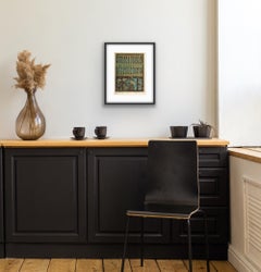 Abstract Landscape Rajasthan Light Viscosity Print Natural Green Turquoise