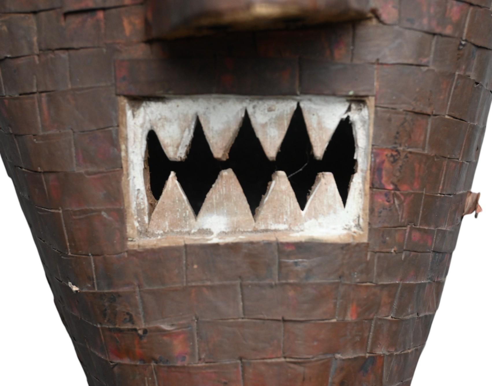 Tribal Mukinka Mask from the  Salampasu tribe, DR Congo, middle 20th century For Sale