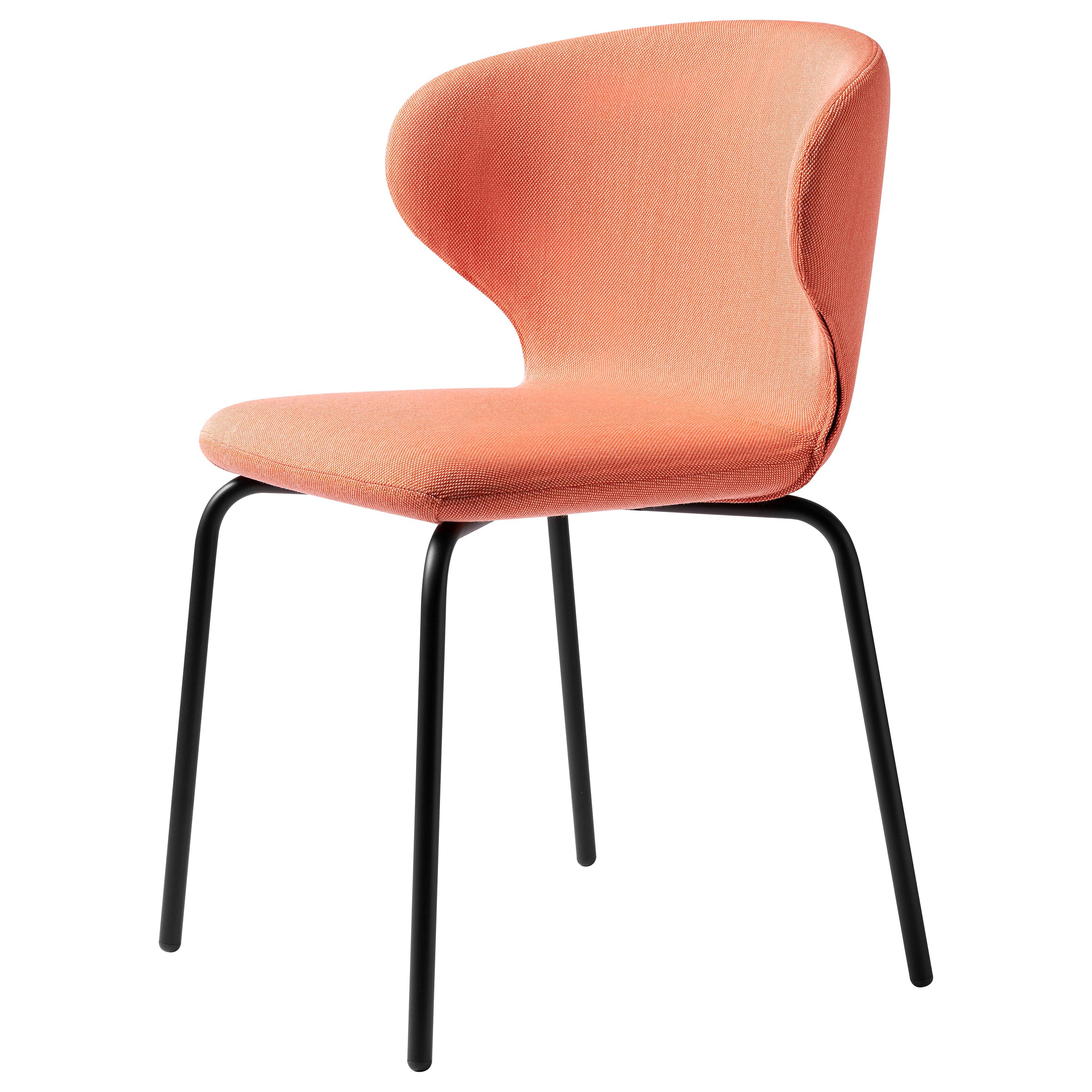 Mula Chair in Black Metal Leg Base with Upholstery Seat, by E-GGs
