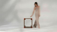 Muladhara Side Table, Walnut and Birch Spheres, by AUSTE OST