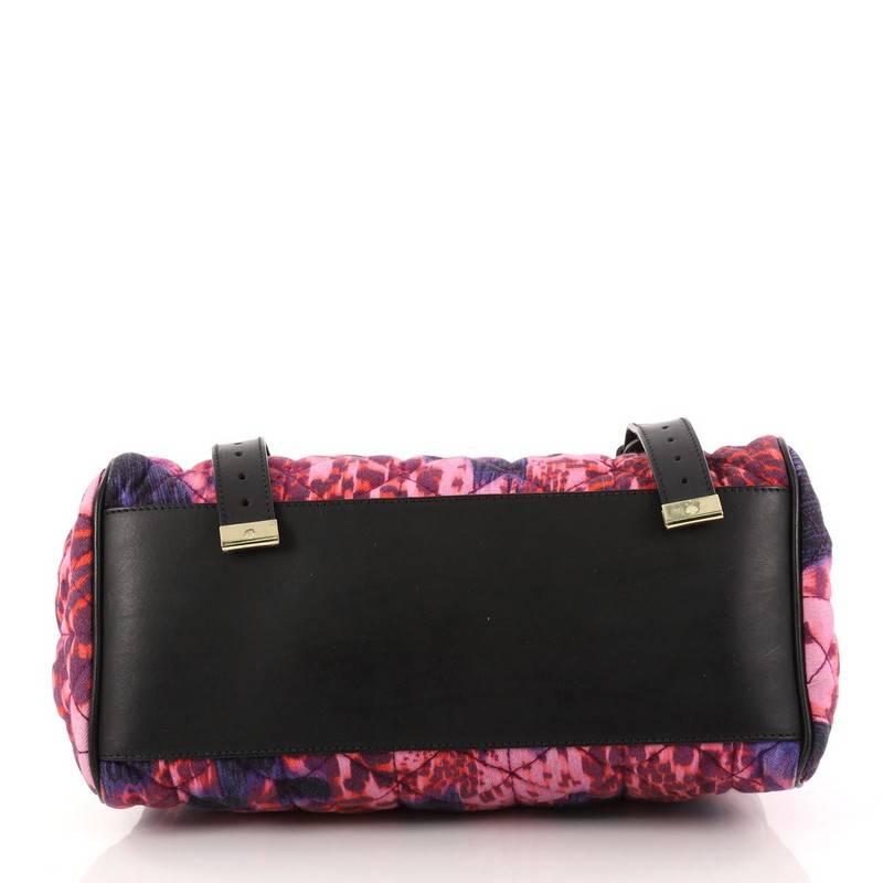 Mulberry Alexa Satchel Quilted Printed Denim Medium In Good Condition In NY, NY