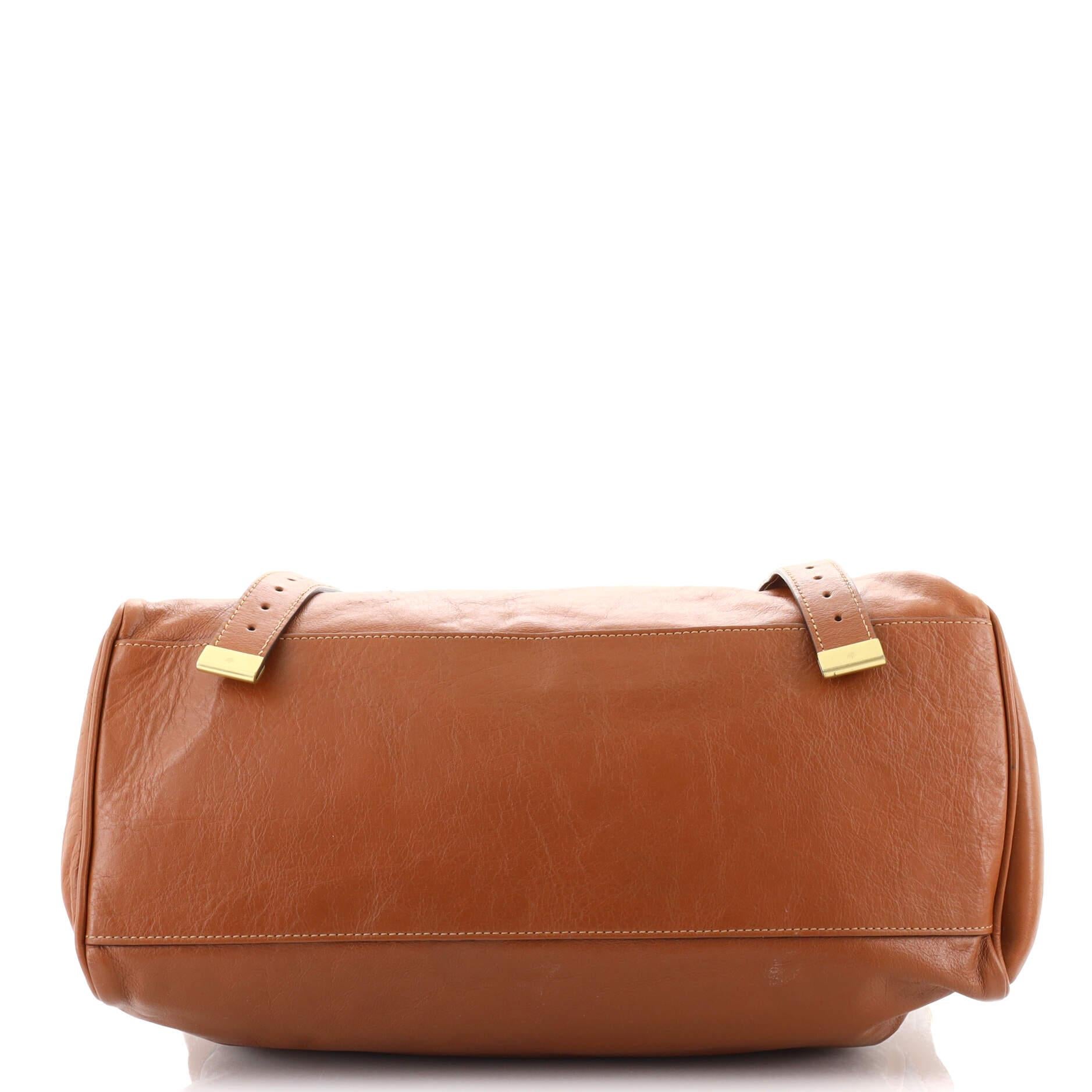 Brown Mulberry Alexa Satchel Soft Buffalo Medium