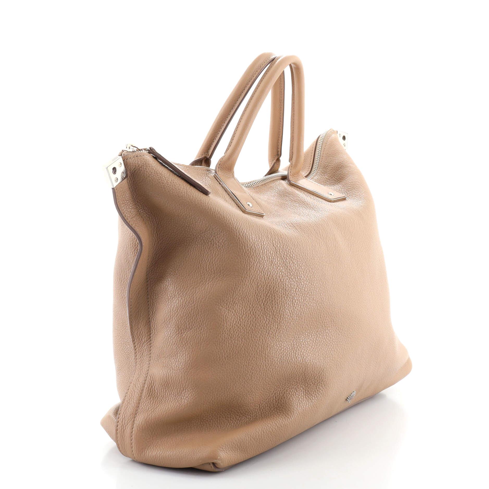 Mulberry Alice Tragetasche aus Leder groß (Beige)