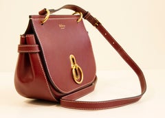 Mulberry Amberley Crossbody Bag in Burgundy Leather with Gold Toned Hardware