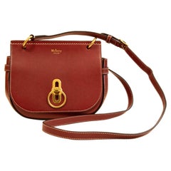 Mulberry Amberley Crossbody Bag in Burgundy Leather with Gold Toned Hardware