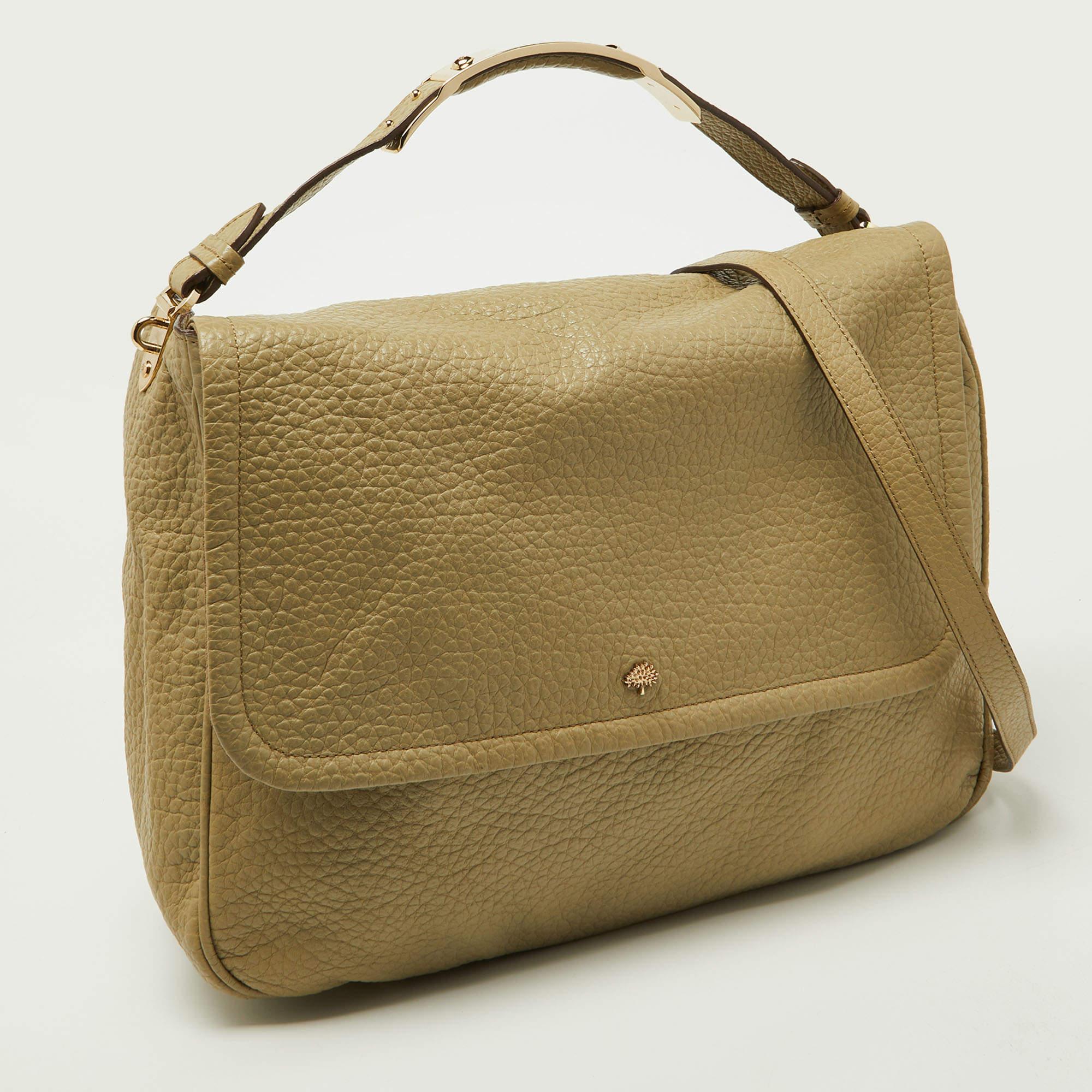 Mulberry Avocado Green Leather Flap Hobo For Sale 1