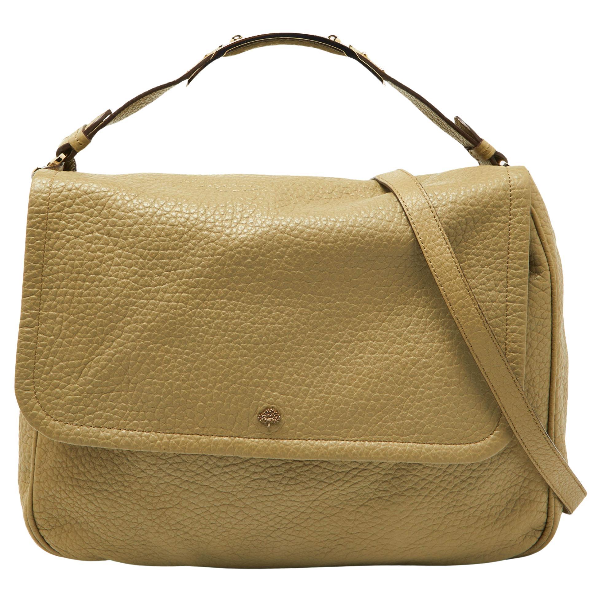 Mulberry Avocado Green Leather Flap Hobo For Sale