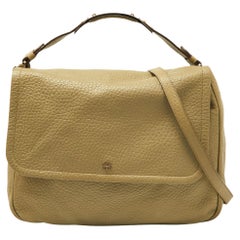 Used Mulberry Avocado Green Leather Flap Hobo