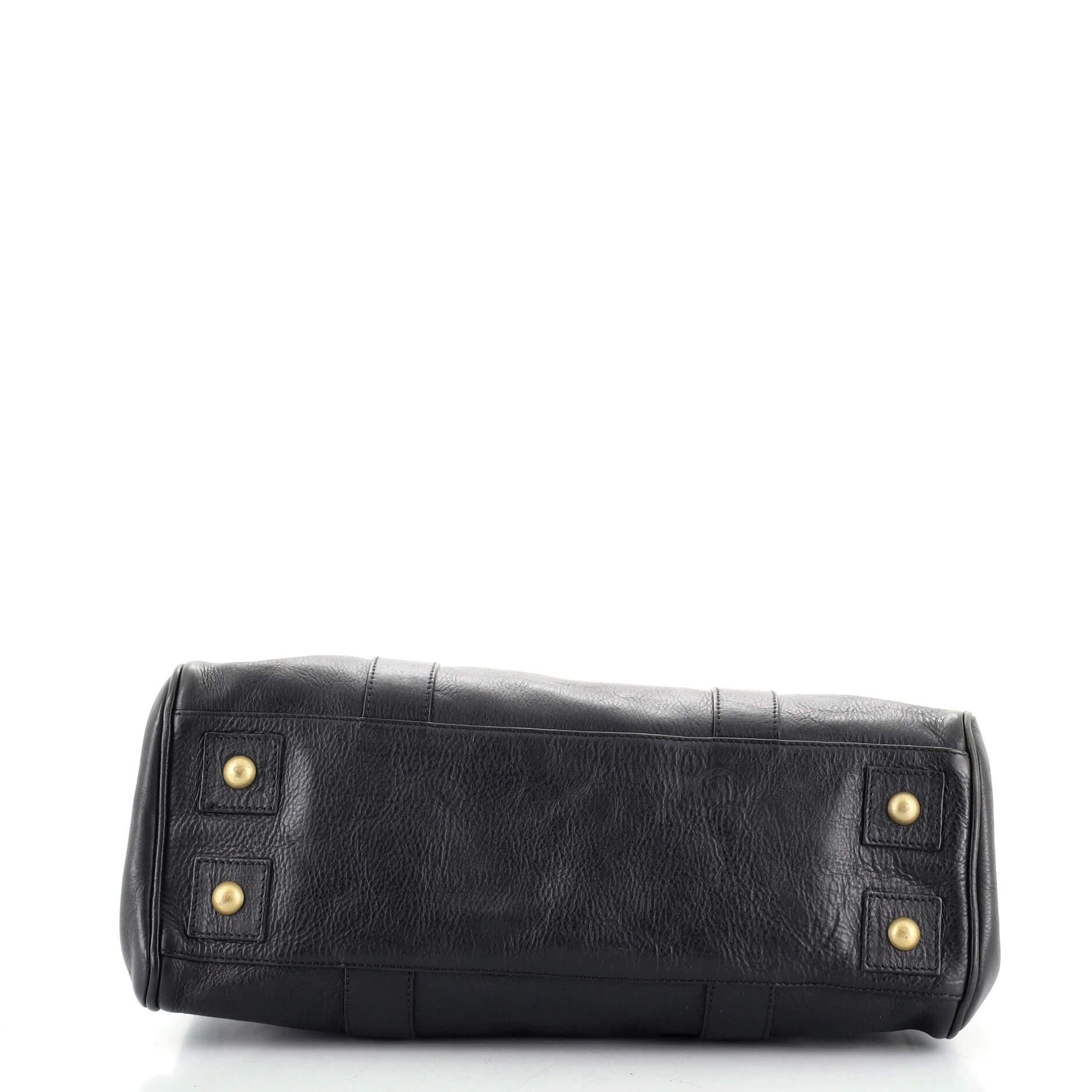 Black Mulberry Bayswater Satchel Leather Medium