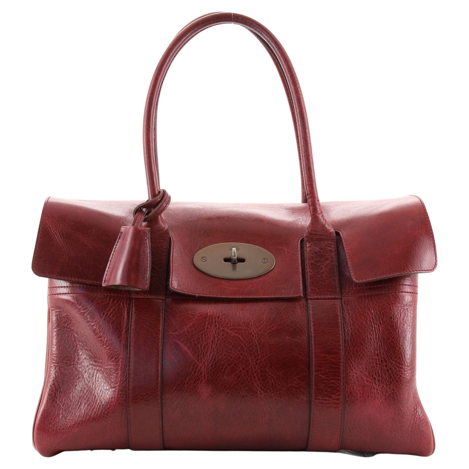 Mulberry Pembroke Stripe Shoulder Bag black and white leather at