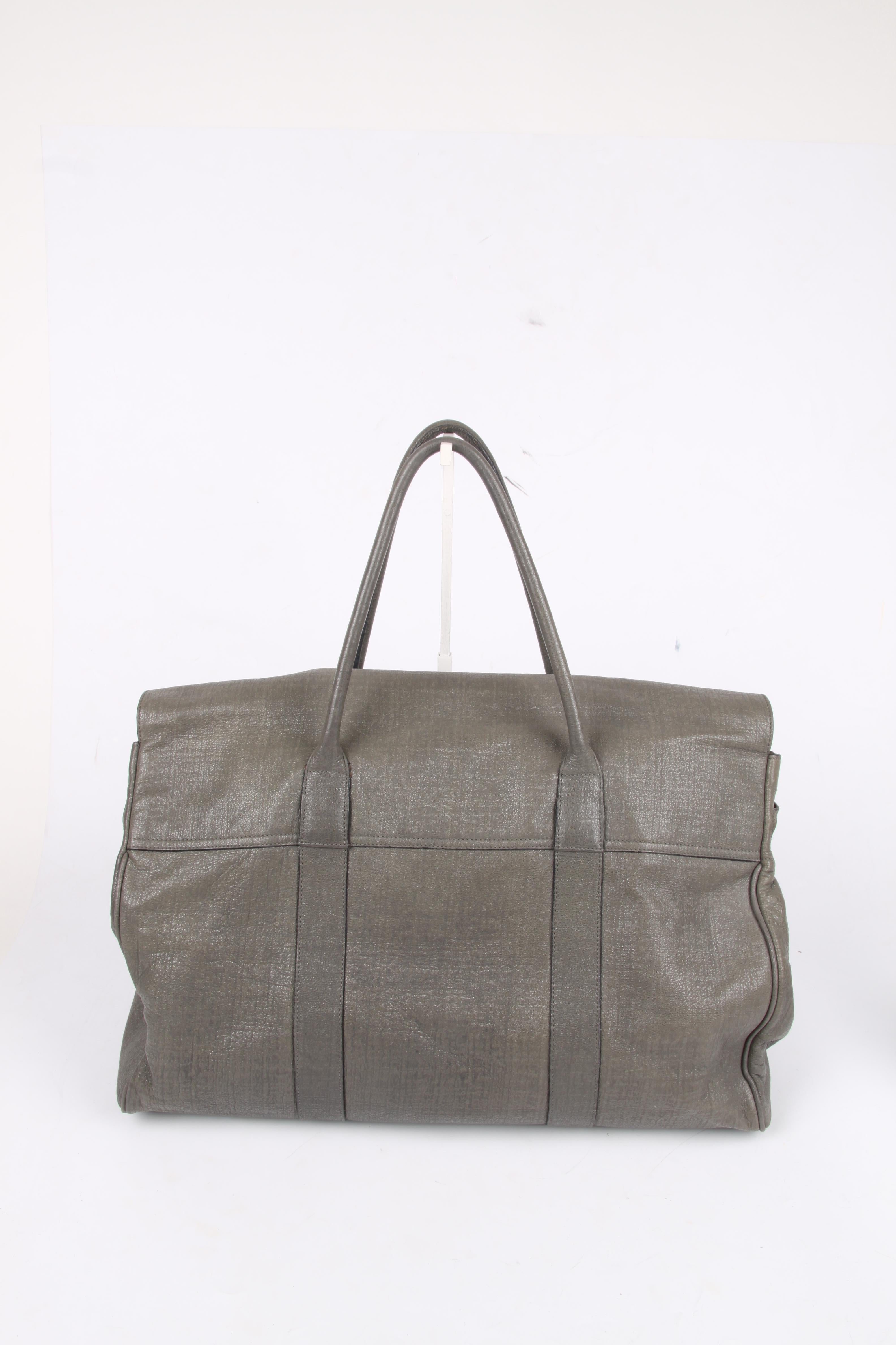 Mulberry Bayswater Sparkle Tweed Leather - mole grey In Fair Condition For Sale In Baarn, NL