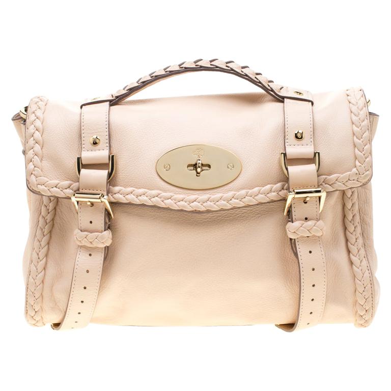 Mulberry Beige Leather Alexa Shoulder Bag