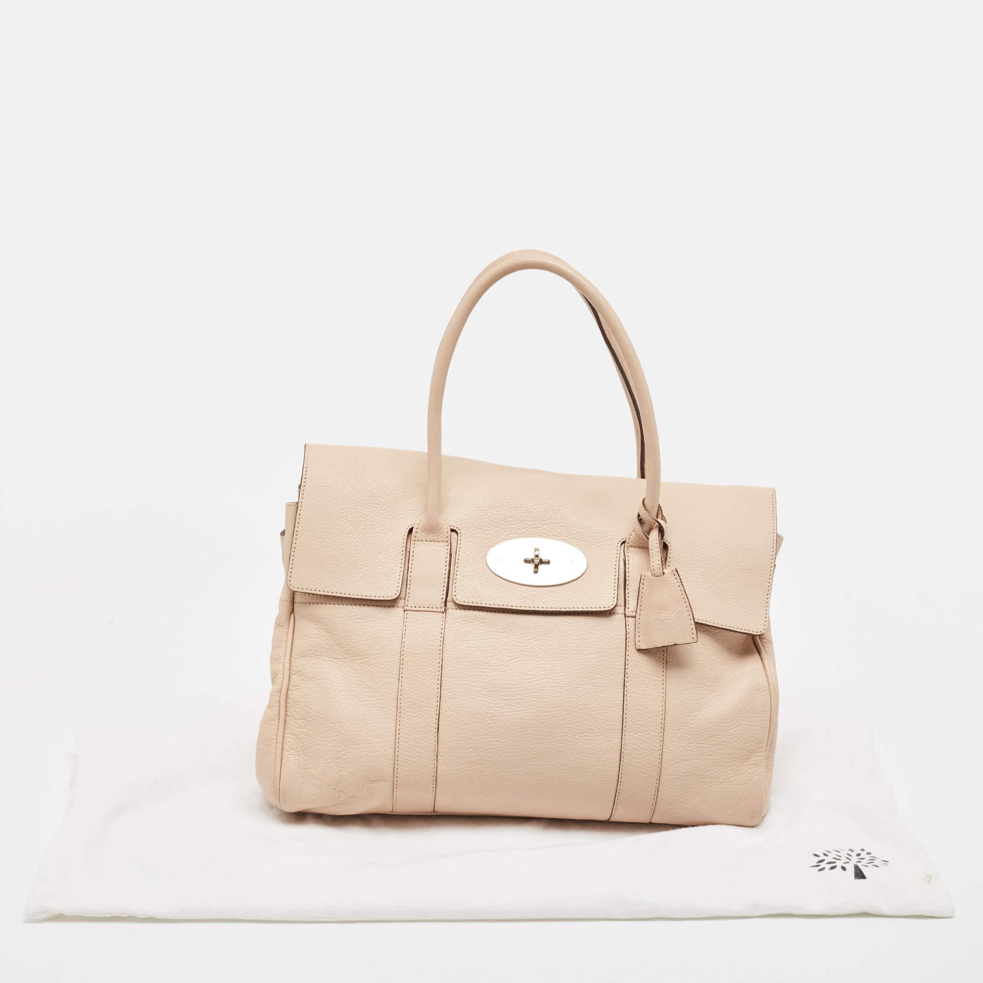 Mulberry Beige Leather Bayswater Satchel 13