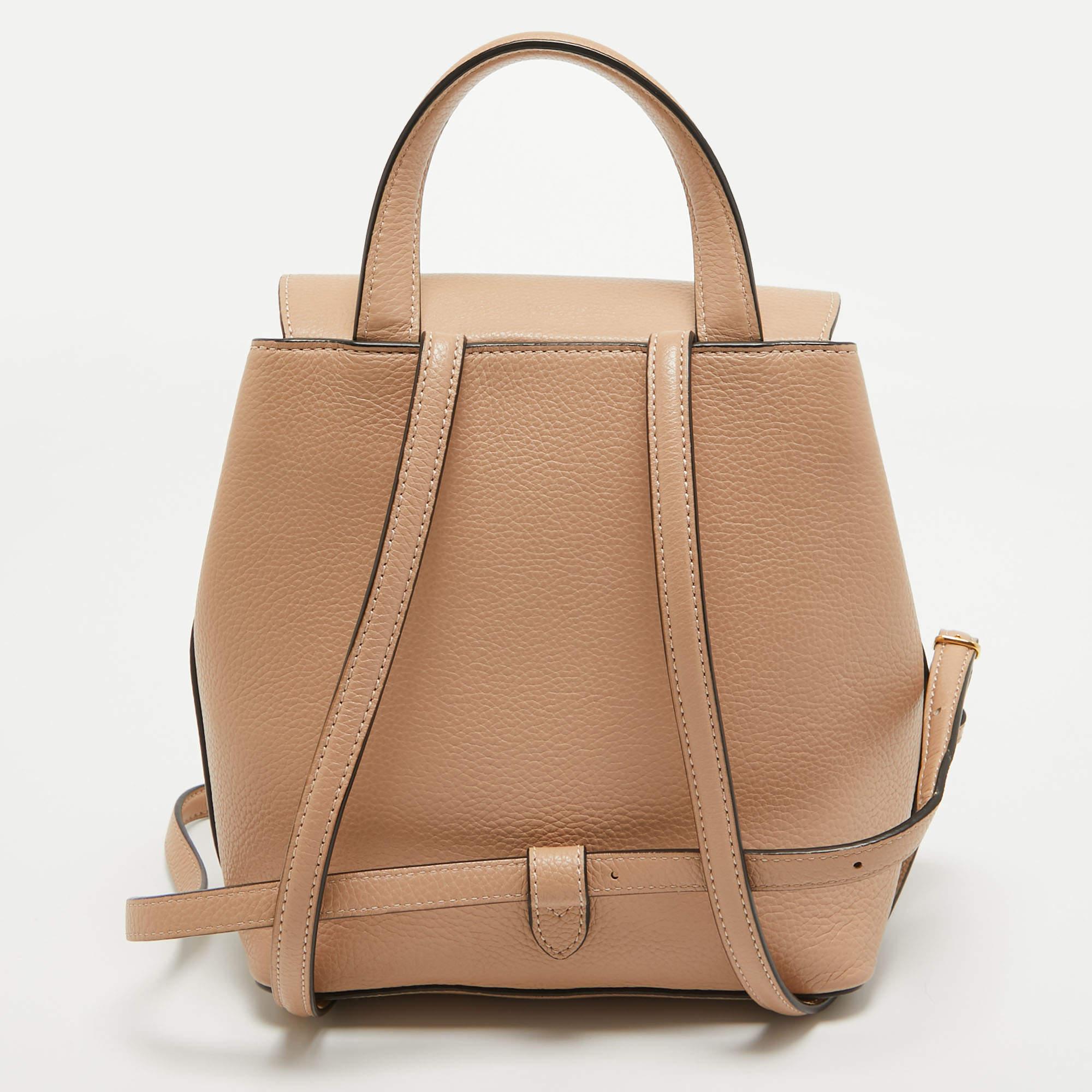 Women's Mulberry Beige Leather Mini Bayswater Backpack For Sale