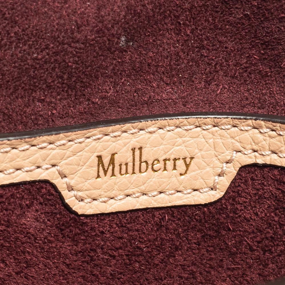 Mulberry Beige Leather Small Amberley Shoulder Bag In Good Condition In Dubai, Al Qouz 2