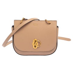 Mulberry Beige Leather Small Amberley Shoulder Bag