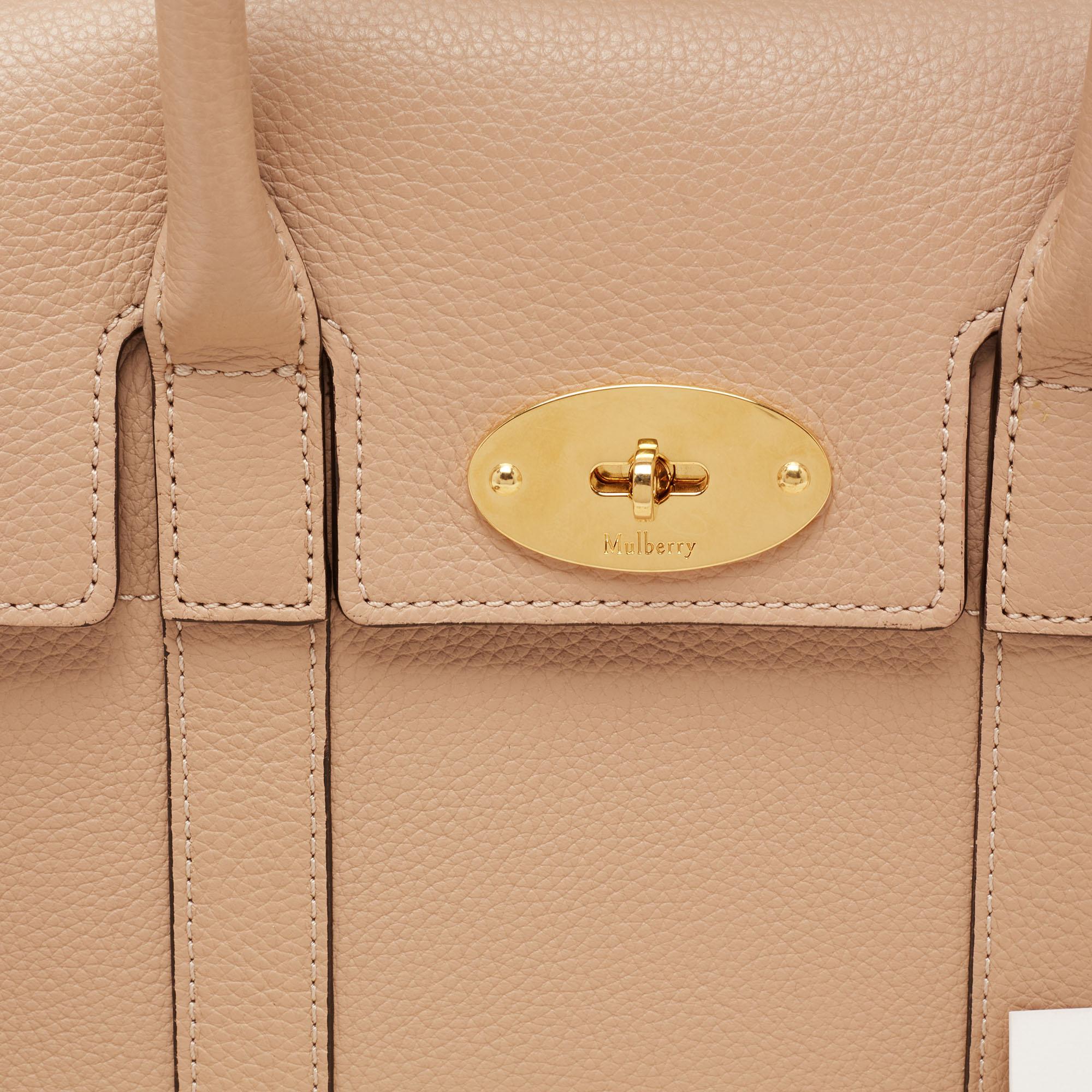 Mulberry Beige Leather Small Bayswater Satchel 6