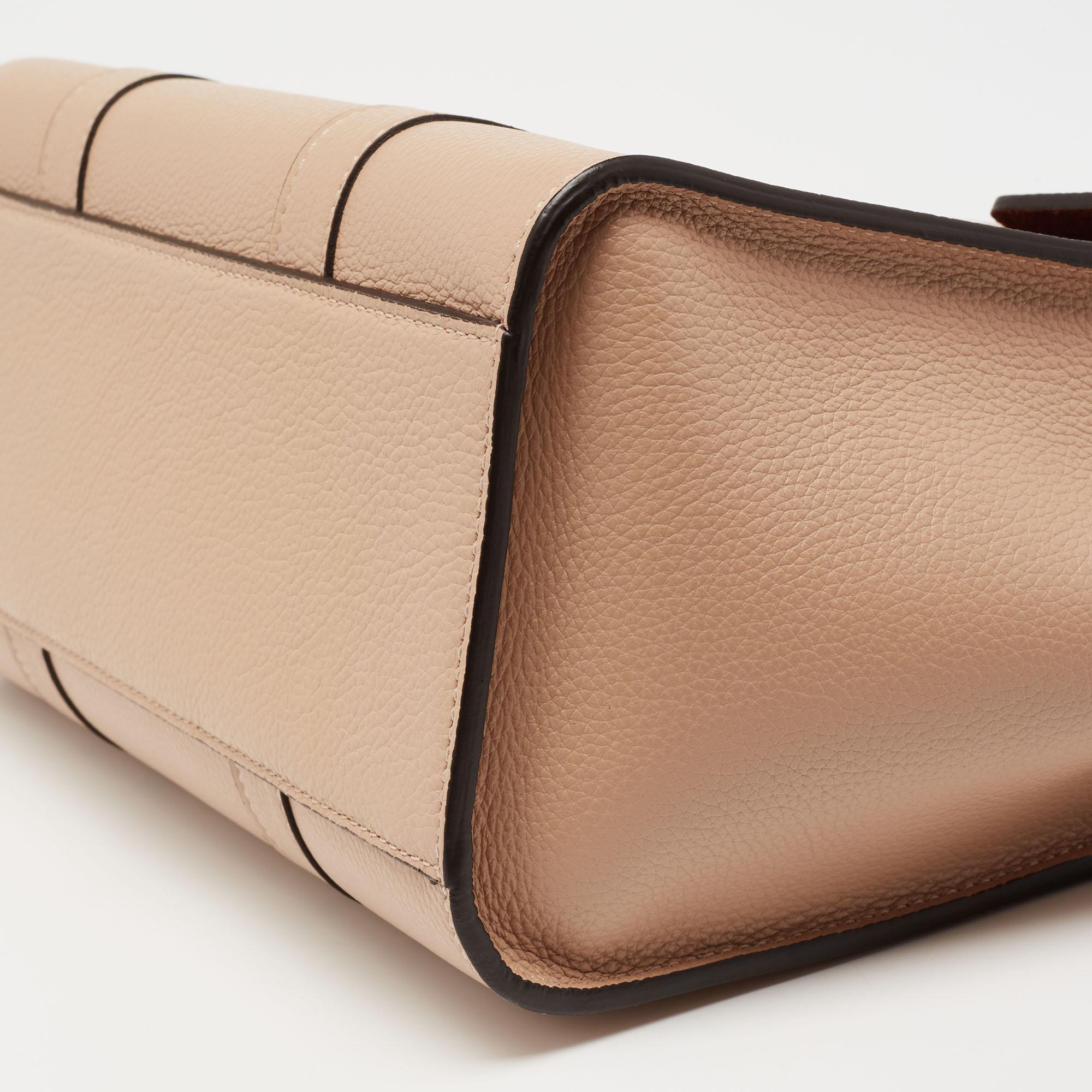 Mulberry Beige Leather Small Bayswater Satchel 2