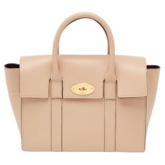 Mulberry Beige Ledertasche mit Bayswater-Muster