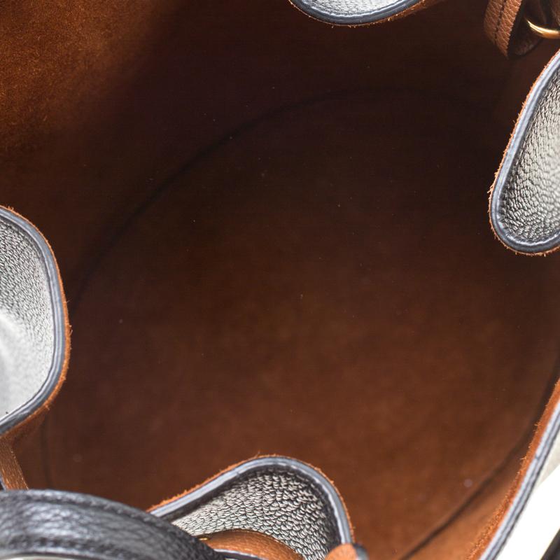 Mulberry Black/Brown Leather Abbey Bucket Bag 2