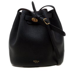 Mulberry Black/Brown Leather Abbey Bucket Bag
