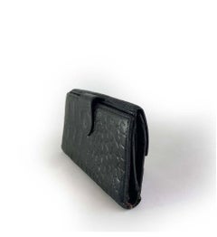 Mulberry Black Croc Print Leather Wallet.
