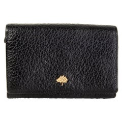 MULBERRY black grained leather SMALL CONTINENTAL Wallet