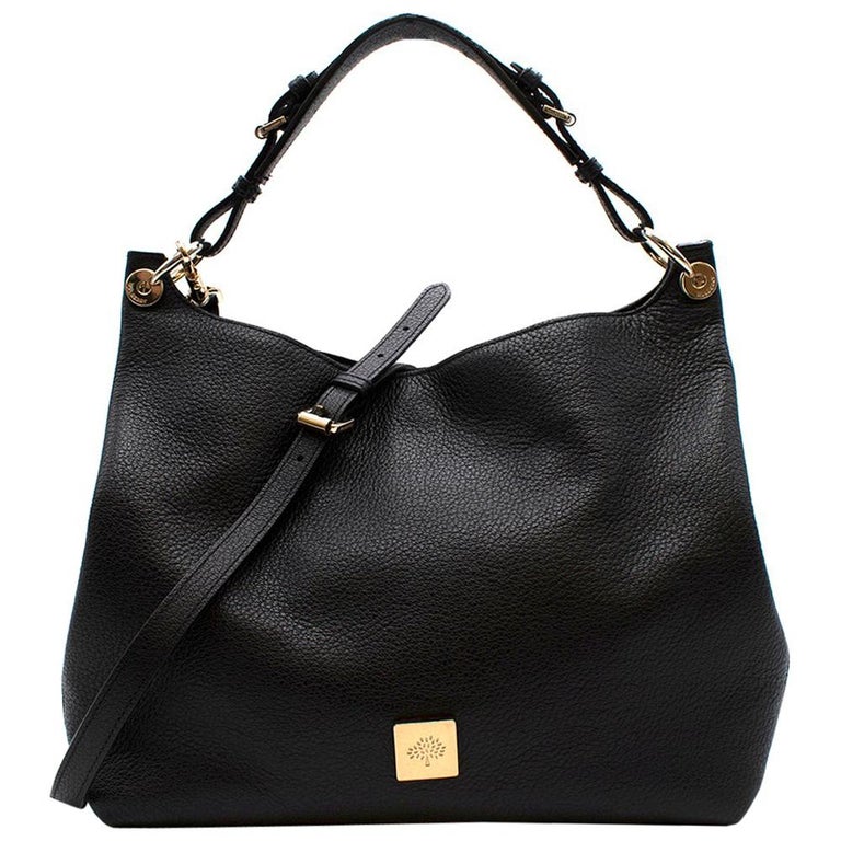 Mulberry Black Grained Leather Tote Bag at 1stDibs