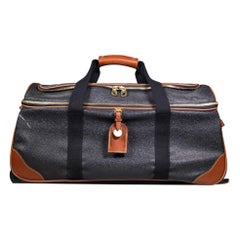 Mulberry Albany Duffle Trolly Tasche aus schwarzem Leder